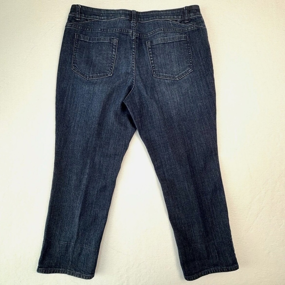 Coldwater Creek Polkadot Capri jeans cropped polka dot cuffs denim stretch 10 M - Picture 8 of 10